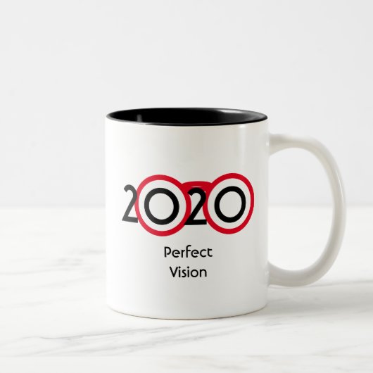 Gepersonaliseerde 2020 Perfect Vision Custom Scrip Tweekleurige Koffiemok (Rechts)