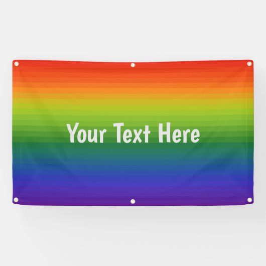 Gepersonaliseerde 2023 Pride - Regenbooggradiënt g Spandoek (Horizontaal)