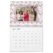 Gepersonaliseerde 2023-serie fotobladpatroon kalender (Mar 2026)