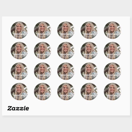 Gepersonaliseerde 2024 Foto Afstuderen Sticker (Vel)