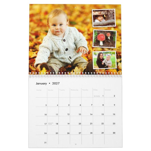 Gepersonaliseerde 2024 fotokalender aangepaste vak kalender (Jan 2027)