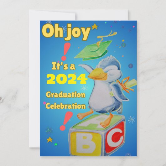 Gepersonaliseerde 2024 Kleuterschool afstuderen ka Bedankkaart (Voorkant)