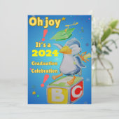 Gepersonaliseerde 2024 Kleuterschool afstuderen ka Bedankkaart (Staand voorkant)