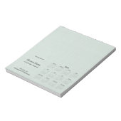 Gepersonaliseerde 2024 Maandelijkse kalender Groen Notitieblok (Linkerzijde)