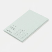 Gepersonaliseerde 2024 Maandelijkse kalender Groen Post-it® Notes (Schuin)