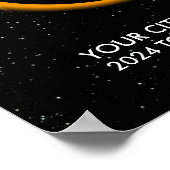 Gepersonaliseerde 2024 Solar Eclipse Souvenir Funn Poster (Hoek)