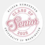 Gepersonaliseerde 2025 Afstuderen ronde Stickers (Voorkant)