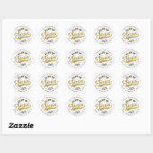 Gepersonaliseerde 2025 Afstuderen ronde Stickers (Vel)