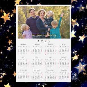 Gepersonaliseerde 2025 Familienaam Fotokalender Ka