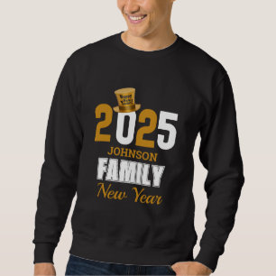 Gepersonaliseerde 2025 familienaam Gelukkig Nieuwj Trui