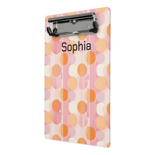 Gepersonaliseerde 2025 Planner met zachte pastelkl Mini Klembord (Angled2)