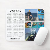 Gepersonaliseerde 2026 Kalender 6 Foto Aangepaste Muismat (Met muis)