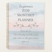 Gepersonaliseerde 2026 Ocean Beach Psalmen Bijbelv Planner (Voorkant)