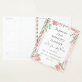 Gepersonaliseerde 2026 Roze Bloemen Psalm Christel Planner (Display)