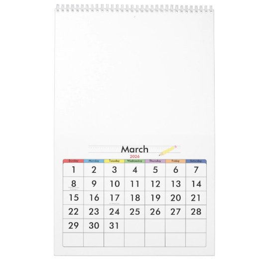 Gepersonaliseerde 2026 wandkalender | Aangepaste f Kalender (Mar 2026)