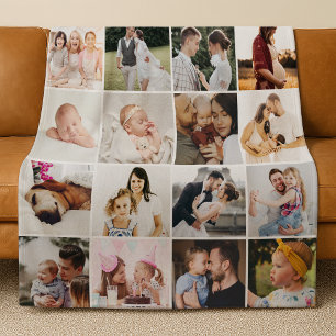 Gepersonaliseerde 20-foto collage deken