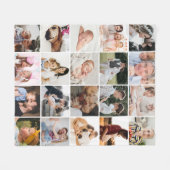 Gepersonaliseerde 20-foto collage deken (Voorkant (Horizontaal))