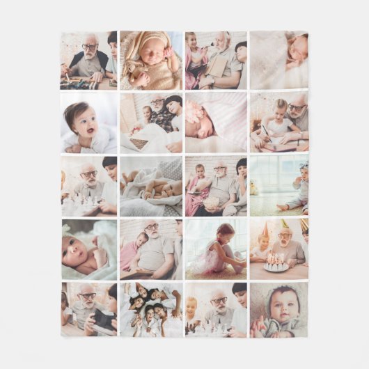 Gepersonaliseerde 20-foto deken (Voorkant)