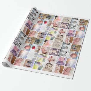 Gepersonaliseerde 20 Fotocollage Cadeaupapier