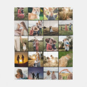 Gepersonaliseerde 20 Fotocollage Fleece Deken (Voorkant)