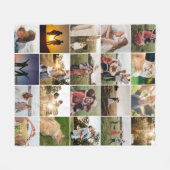 Gepersonaliseerde 20 Fotocollage Fleece Deken (Voorkant (Horizontaal))