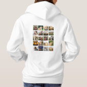 Gepersonaliseerde 20 Fotocollage Hoodie (Achterkant)