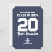 Gepersonaliseerde 20 jaar High School Reunion Eenv Kaart (Voorkant)