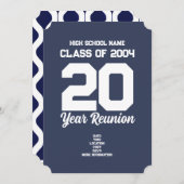 Gepersonaliseerde 20 jaar High School Reunion Eenv Kaart (Voorkant / Achterkant)
