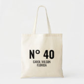Gepersonaliseerde 20e 30e 40e 50e 60e 70 Verjaarda Tote Bag (Voorkant)