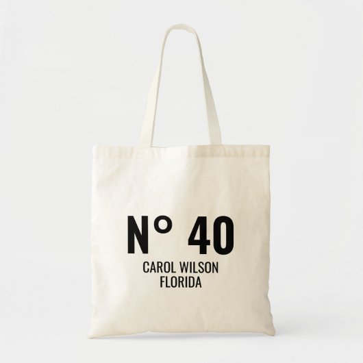 Gepersonaliseerde 20e 30e 40e 50e 60e 70 Verjaarda Tote Bag (Voorkant)