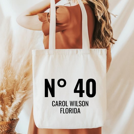 Gepersonaliseerde 20e 30e 40e 50e 60e 70 Verjaarda Tote Bag