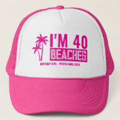 Gepersonaliseerde 20e 30e 40e 50e verjaardag Squad Trucker Pet (Voorkant)