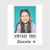 Gepersonaliseerde 20e 30e 40e 50e verjaardag sticker (Vel)