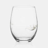 Gepersonaliseerde 20e Jubileum Keepsake Custom Gif Wijnglas Zonder Voet (Rechts)