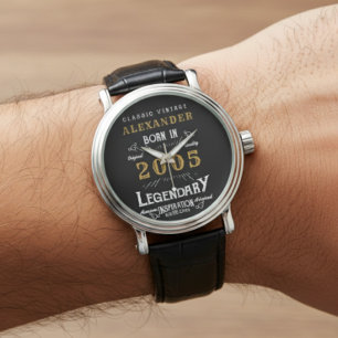 Gepersonaliseerde 20e verjaardag of pensioen Gebor Horloge