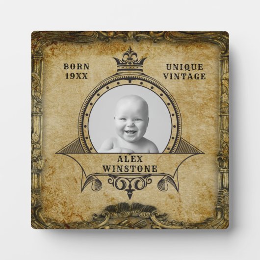 Gepersonaliseerde 21e  foto-sjabloon van geboorte fotoplaat (Voorkant)