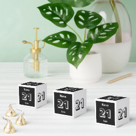 Gepersonaliseerde 21e verjaardag gunst box bedankdoosjes