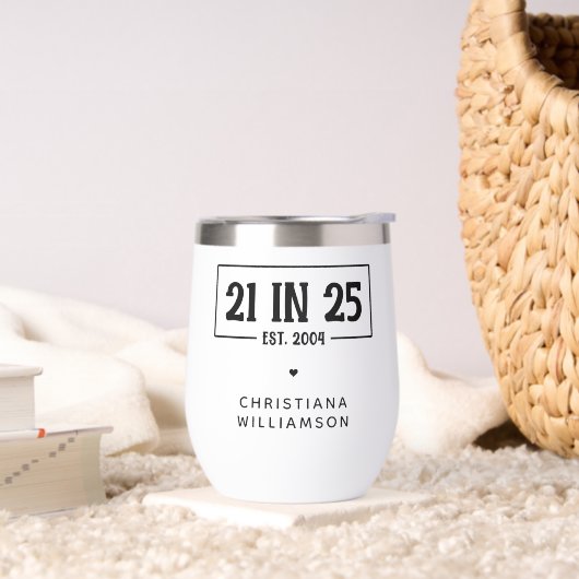 Gepersonaliseerde 21ste verjaardag 21 IN 25 EST 20 (Woonkamer)