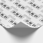 Gepersonaliseerde 21ste verjaardag 21 IN 25 EST 20 Cadeaupapier (Hoek)