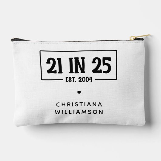 Gepersonaliseerde 21ste verjaardag 21 IN 25 EST 20 Etui (Achterkant)