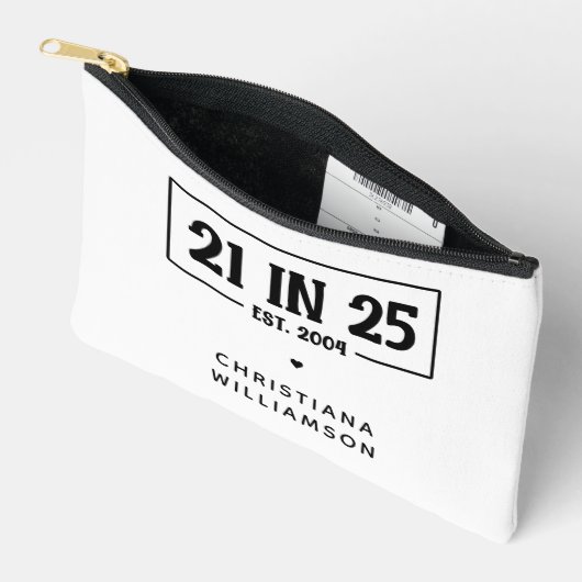 Gepersonaliseerde 21ste verjaardag 21 IN 25 EST 20 Etui (Open)