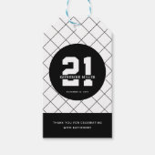 Gepersonaliseerde 21ste verjaardag Modern en Elega Cadeaulabel (Voorkant)