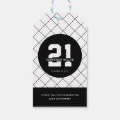 Gepersonaliseerde 21ste verjaardag Modern en Elega Cadeaulabel (Achterkant)