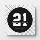 Gepersonaliseerde 21ste verjaardag Modern en Elega Fotoplaat (Voorkant)