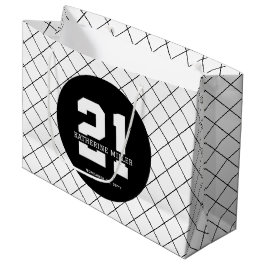 Gepersonaliseerde 21ste verjaardag Modern en Elega Groot Cadeauzakje