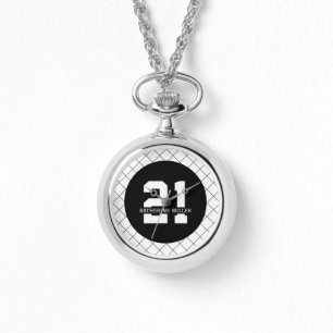 Gepersonaliseerde 21ste verjaardag Modern en Elega Horloge