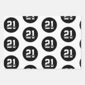 Gepersonaliseerde 21ste verjaardag Modern en Elega Inpakpapier Vel (Voorkant)