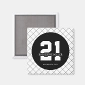 Gepersonaliseerde 21ste verjaardag Modern en Elega Magneet (Voorkant / Achterkant)