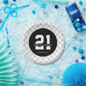 Gepersonaliseerde 21ste verjaardag Modern en Elega Papieren Bordje (Feest)