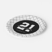 Gepersonaliseerde 21ste verjaardag Modern en Elega Papieren Bordje (Gekanteld)